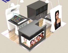 New Shopping Mall make up cosmetic display kiosk design
