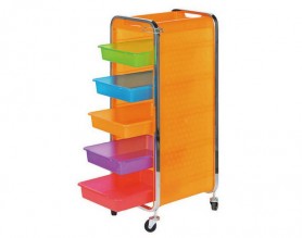 Cheap makeup cart rolling tool cabinet colorful plastic beauty hairdressing salon tray trolley