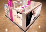 China nail bar manicure art kiosk 3D plan design nail mall salon station display