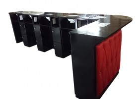 Modern long double nail desk station bar manicure table customized salon furniture