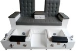 Double pedicure foot massage bowl chair nail bar furniture sofa spa tub station manicure benches