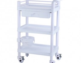 Beauty Manicure Nail Salon Facial Pedicure Cart Steel Hospital Medical Trolley with Storage Drawers