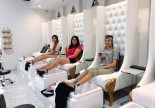 Modern leisure spa pedicure tub foot massage bowl chair nail bar sofa station manicure pedicure bench