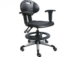 Ergonomic ESD Industrial Factory Workshop Rolling Chair Metal Anti-Static Swivel Office Seating Laboratory Stool
