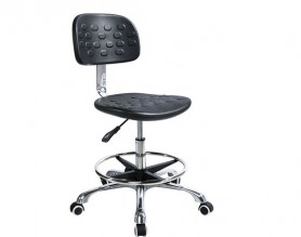 Factory Industrial Workshop ESD Steel PU Swivel Chair Anti-static Lab Stool Cleanroom Task Seating Wheels