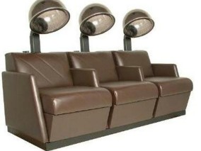 Hairdressing steamer salon couch client reception styling chair beauty dryer sofa customer waiting bench