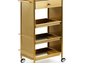 Metal Beauty Manicure Nail Salon Facial Pedicure Tools Storage Cart Barber Hairdressing Trolley Drawers