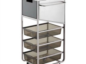 Gold Steel Hair Salon Holders Trolley Barber Station Beauty Nail Cart Pedicure Tools Storage Cabinet China