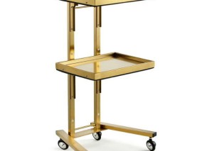 Adjustable Rolling Steel hair salon trolley nail pedicure beauty tray cart station equipment furniture