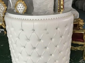 Custom leather beauty table station front salon reception desk spa nail bar club checkout cashier counter