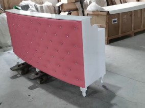 China spa nail pedicure bar club leather checkout cashier counter beauty table front salon reception desk