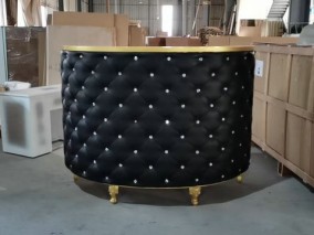 European spa nail pedicure bar club leather checkout cashier counter beauty table front salon reception desk