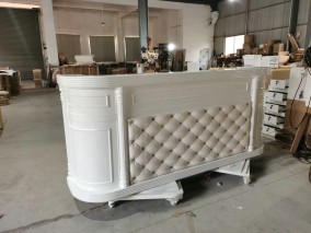 Leather spa nail pedicure bar club diamond checkout cashier counter beauty table front salon reception desk