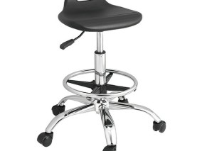 Anti-static Factory Workshop Lift Backrest Swivel Chair ESD PU Laboratory Seating Cleanroom Stool Footring