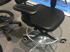 Wholesale Metal PU Anti-Static Workshop Task Chair ESD Factory Electronic Swivel Industrial Lab Footrest Stool