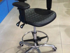 Adjustable ESD PU Foam Laboratory Chairs Industrial Aluminum Factory Working Anti-static Safety Stool