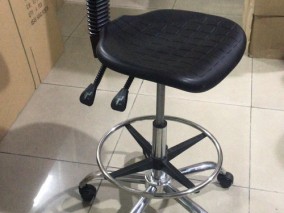 Adjustable Metal Anti-static Workshop Task Chair ESD PU Foam Laboratory Seating Industrial Stool Foot ring Wheels