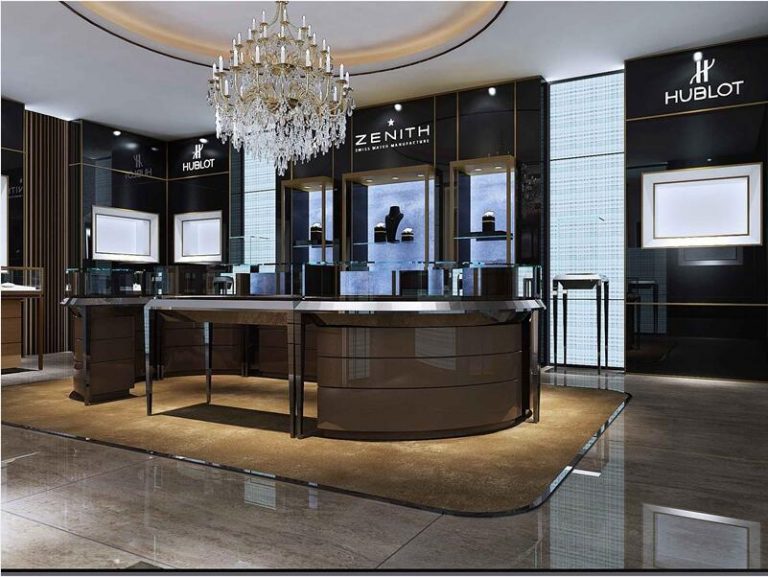Luxury Glass Jewelry Display Showcase For Jewellery Shop