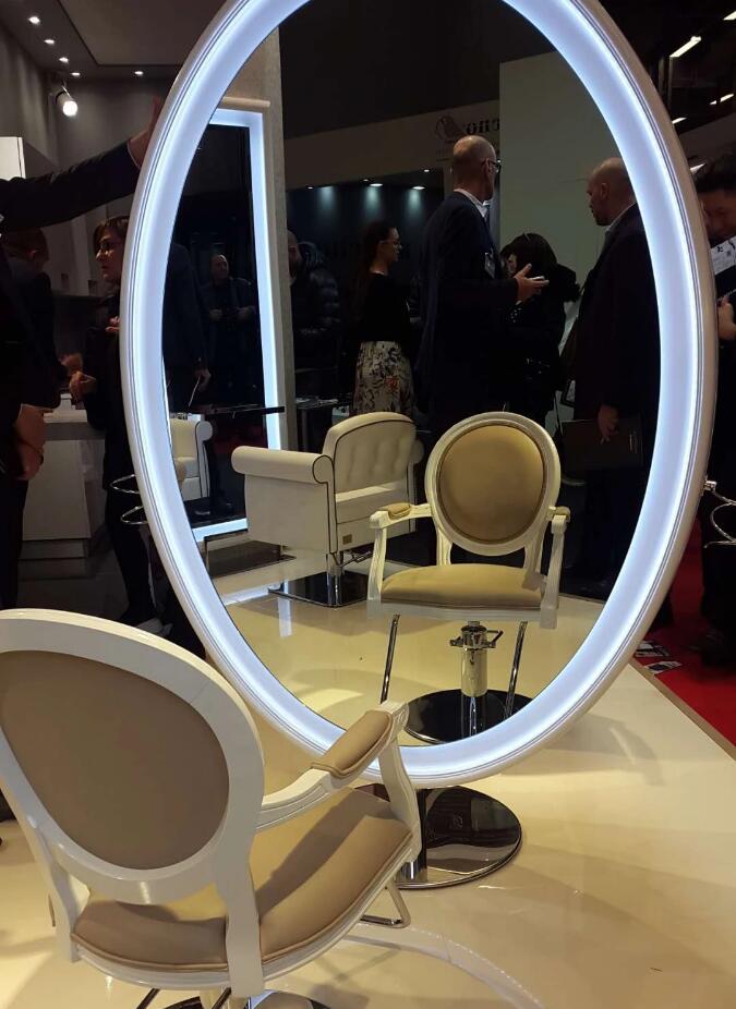 Double sided glass styling station beauty salon makeup mirror | China