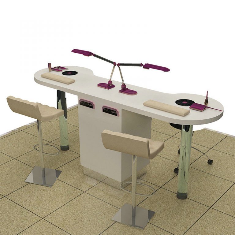 Modern long double nail salon station reception desk manicure bar table Alibaba Salon