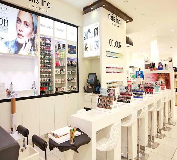 China nail bar manicure art kiosk 3D plan design nail mall salon ...